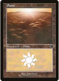 Plains (402) (Retro Frame) MTG NM - Dominaria Remastered - Image 1