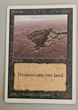 MTG Sinkhole -Unlimited Edition, NM - Image 1
