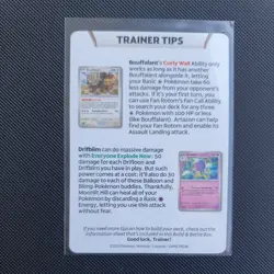 Pokemon - Cinderace - Trainer Tips Card - Stellar Crown - Prerelease - Image 2