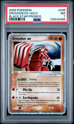 Groudon Ex-Holo Pokemon Black Star Promos 038 NM PSA 7 - Image 1