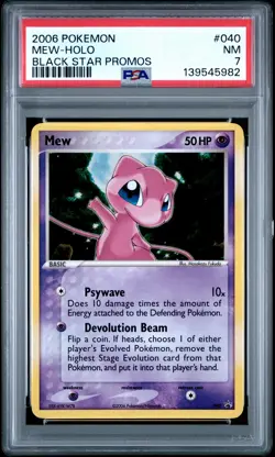 Mew-Holo Pokemon Black Star Promos 040 NM PSA 7 - Image 1