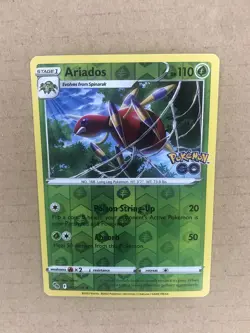 Pokemon TCG Ariados Pokemon GO 007/078 Reverse Holo Uncommon - Image 1