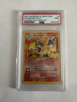2021 Pokemon Celebrations Charizard #4 HOLO Classic Collection - PSA 9 - Image 1