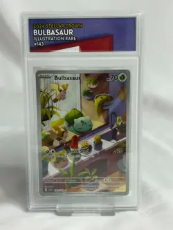 Pokemon TCG Bulbasaur Stellar Crown Illustration Rare 143/142 - Image 1