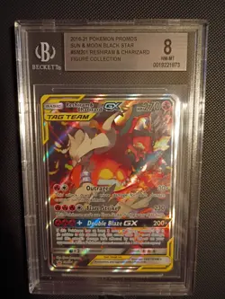 Pokemon TCG Reshiram & Charizard GX SM201 Black Star Promo - Image 1