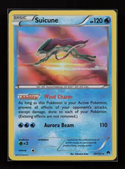 Suicune 30/122 Holo Rare BREAKpoint Pokemon Near Mint - Image 1