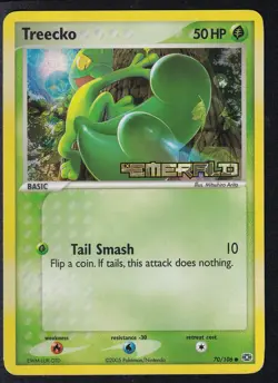 Pokemon EX Emerald Treecko Reverse Holo Card 70/106 - Image 1