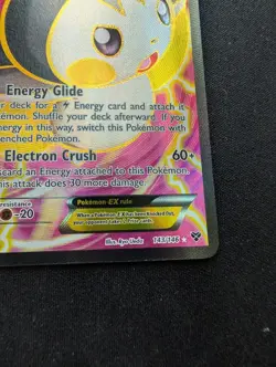 Mint Pokemon Full Art Holo Emolga EX 143/146 XY Set Textured Holo - Image 5