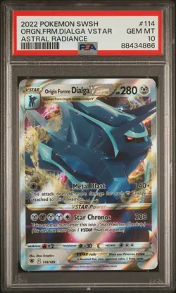 2022 PSA 10 POKEMON SWORD & SHIELD ASTRAL RADIANCE ORGN.FRM.DIALGA VSTAR # 114 - Image 3