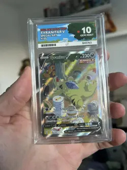 Pokemon TCG Tyranitar v Alt Art 155/163 Ace PERFECT 10 Gem Mint Battle Styles - Image 3