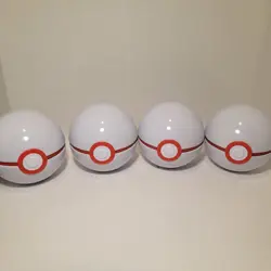Pokemon TCG PokeBall Tin Premier PokeBall- Empty NO BOOSTER PACKS Lot of 4 - Image 1
