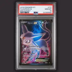 2016 POKEMON XY BREAKPOINT #117 FULL ART ESPEON EX PSA 10 - Image 1