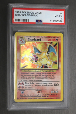 1999 Pokemon # 4 Charizard Holo PSA VG-EX 4 - Image 5