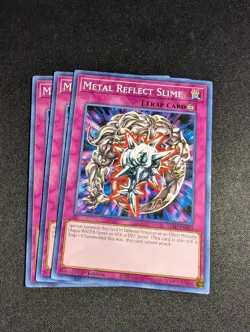Yugioh - 3x Metal Reflect Slime LED7-EN015 1st Common NM - Image 1
