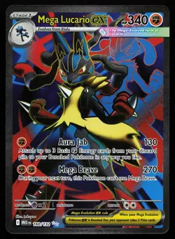 Mega Lucario ex 160/132 Ultra Rare Mega Evolution Pokemon Card - Image 1