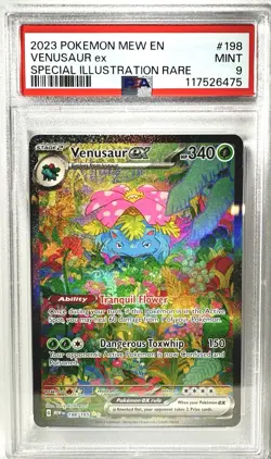Venusaur EX 151 Pokemon Card 198/165 Special Illustration Rare PSA 9 Mint - Image 1