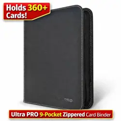 4-Pocket 80 Card Toploader Zippered Premium Pro-Binder Black Ultra Pro - Image 1