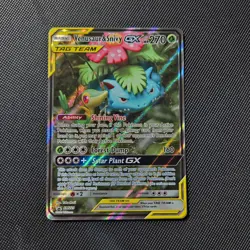 Pokemon Card - Venusaur & Snivy GX SM229 SM Black Star Promos Promo - Excellent - Image 1