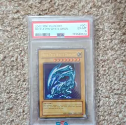 Yu-Gi-Oh! Blue-Eyes White Dragon SDK-001 Ultra Rare Unlimited PSA 6 Graded Card - Image 1