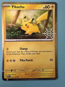 Pikachu - (Holiday Calendar) 025/165 Miscellaneous Cards & Products Holo - Image 1