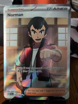 Norman 237/182 Paradox Rift Full Art Trainer Holo Secret Rare Pokemon TCG Card - Image 1