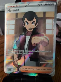 Norman 237/182 Paradox Rift Full Art Trainer Holo Secret Rare Pokemon TCG Card - Image 2