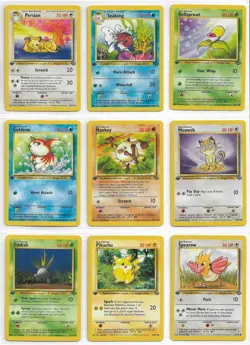 Original 1999 Pokemon TCG Cards - Jungle Version Lot of 9 - 1st Edition Cards - Image 1