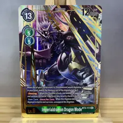 Digimon TCG BT3-111 Imperialdramon Dragon Mode SEC Secret Rare Foil Card - Image 1