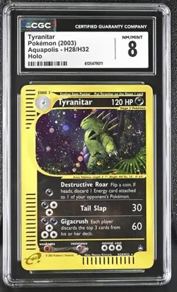 Tyranitar H28/H32 Aquapolis Holo - ULTRA RARE CARD - NM/MINT! Possible REGRADEUU - Image 1