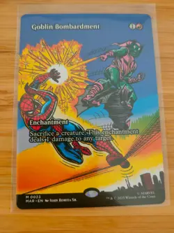 MTG Goblin Bombardment (Borderless) 0023 Spider-Man M/NM Free UK P&P - Image 1