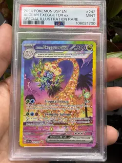 Pokemon TCG Alolan Exeggutor EX Holo Ultra Rare Card PSA 9 - Image 1