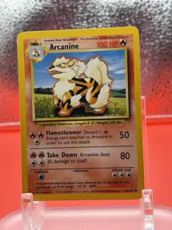 Pokemon Arcanine Card 23/102 Base Set 2 1999 Wizards Ken Sugimori - Image 1