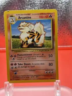Pokemon Arcanine Card 23/102 Base Set 2 1999 Wizards Ken Sugimori - Image 2