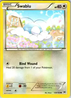 Swablu 124/162 XY - BREAKthrough Pokemon TCG LP Normal - Image 1