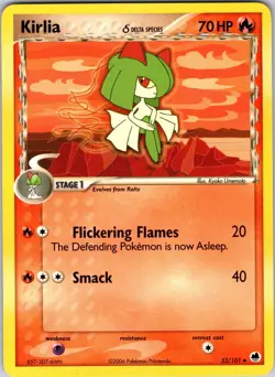 Kirlia (Delta Species) 33/101 Dragon Frontiers Pokemon TCG LP Normal - Image 1