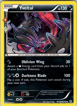 Yveltal RC16/RC32 Generations: Radiant Collection Pokemon NM Holo - Image 1
