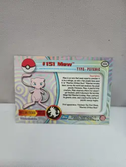 Pokemon Topps 2000 TV Animation Edition MEW #151 non-holo, Excellent Condition - Image 3