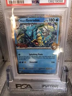 2025 POKEMON ENGLISH DESTINED RIVALS #049 MISTY'S GYARADOS PRERELEASE PSA 10 - Image 3
