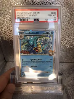 2025 POKEMON ENGLISH DESTINED RIVALS #049 MISTY'S GYARADOS PRERELEASE PSA 10 - Image 4