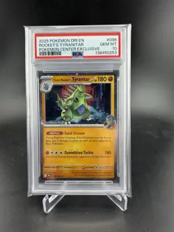 Team Rocket's Tyranitar 096/182 Pokemon Center - PSA 10 (Destined Rivals) - Image 1