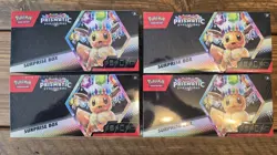 4 X Pokemon TCG Prismatic Evolutions Suprise Boxes Sealed Brand New - Image 1