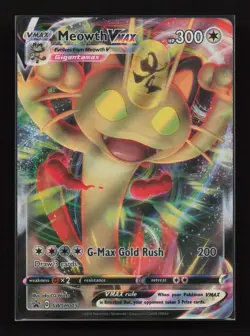 Meowth VMAX SWSH005 Promo SWSH Black Star Pokemon Near Mint - Image 1