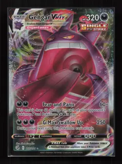 Gengar VMAX 157/264 Holo Rare VMAX Fusion Strike Pokemon Near Mint - - Image 1