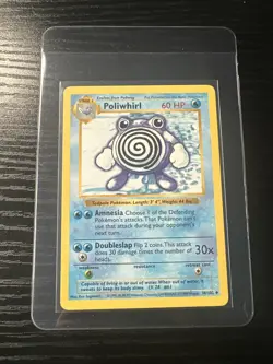 Poliwhirl 38/102 Base Set Shadowless WOTC Vintage Pokemon - Image 1