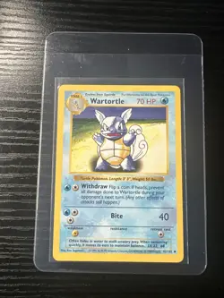 Wartortle 42/102 Base Set Shadowless WOTC Vintage Pokemon - Image 1