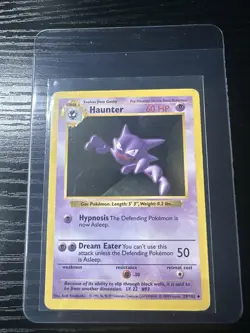Haunter 29/102 Base Set Shadowless WOTC Vintage Pokemon - Image 1