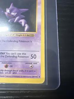 Haunter 29/102 Base Set Shadowless WOTC Vintage Pokemon - Image 5