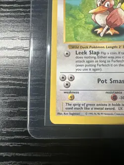 Farfetch’d 27/102 Base Set Shadowless WOTC Vintage Pokemon - Image 2