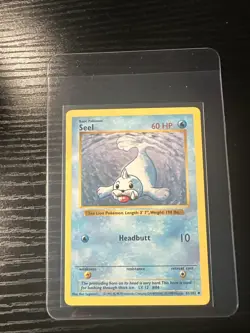 Seel 41/102 Base Set Shadowless WOTC Vintage Pokemon - Image 1