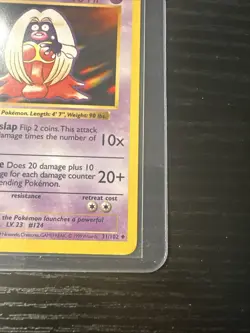 Jynx 31/102 Base Set Shadowless WOTC Vintage Pokemon - Image 5